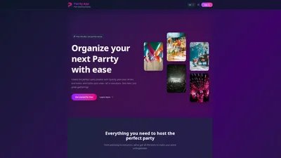 Screenshot of Parrty App project